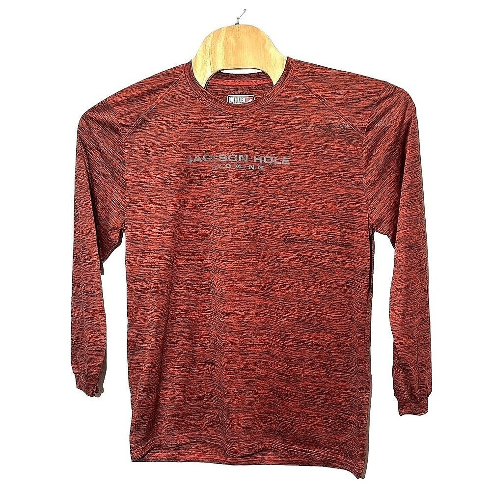 Jackson Hole WY Space Dye LS Knit Shirt Medium Normcore Utility Cozy Gorpcore
